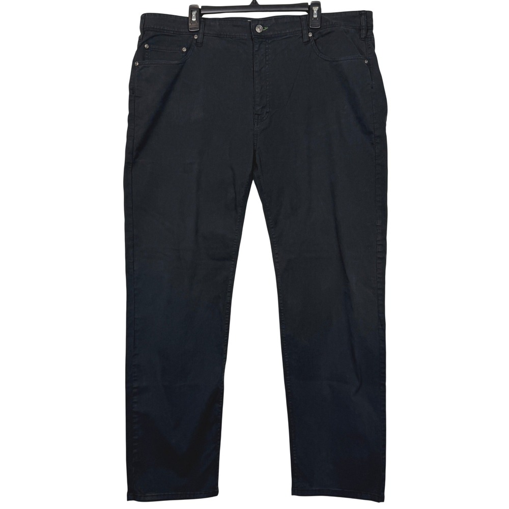 Orvis Five Pocket Pants Mens 42x32 100% Cotton Stretch Straight Leg Black